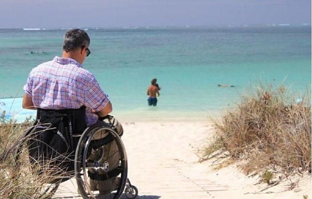 Turysta z niepełnosprawnością